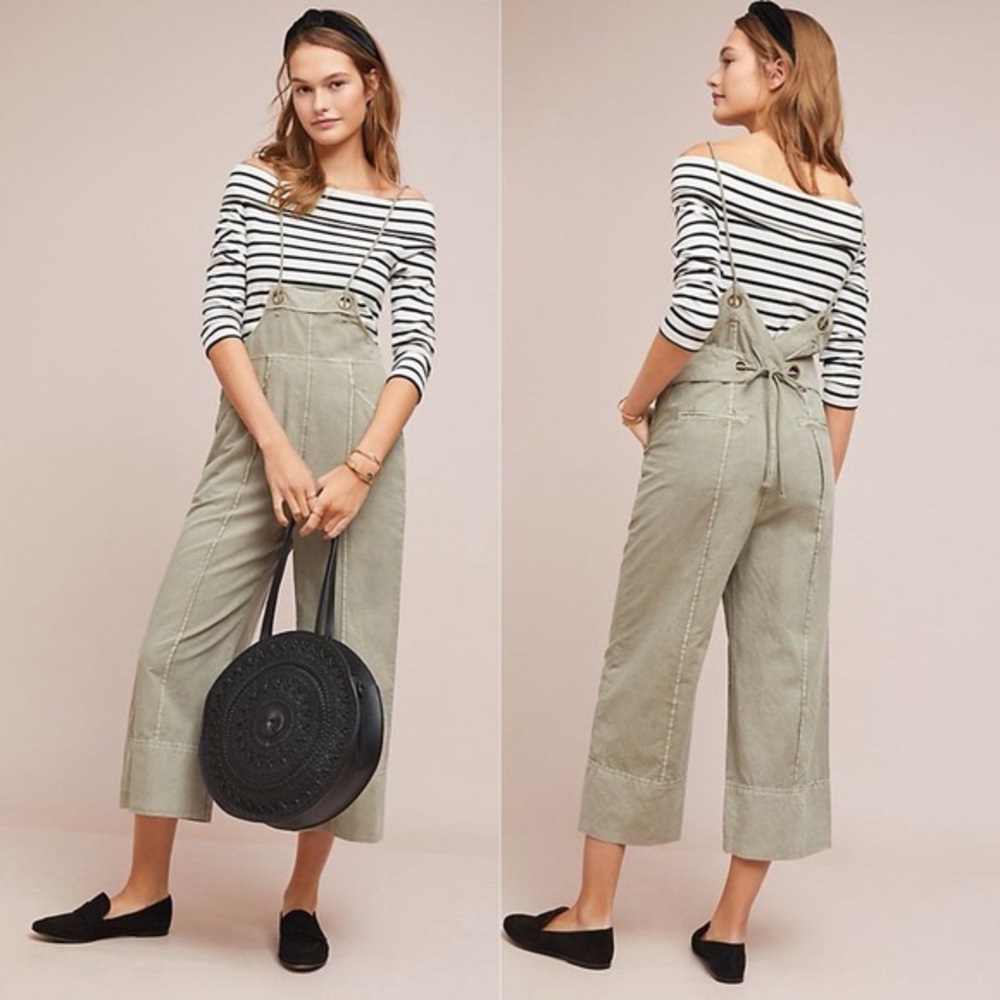 Anthropologie Green Jumpsuit with Relaxed Fit
